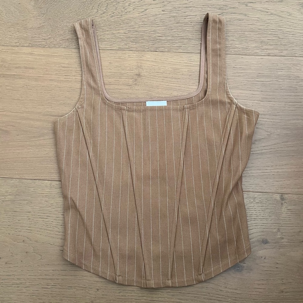 Brown corset tank- ZGY Denim